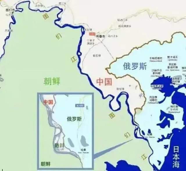 图们江出海口距离中国吉林省边境也就只有15公里的距离